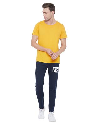 navy blue solid full length track pant - 17543424 - Standard Image - 4