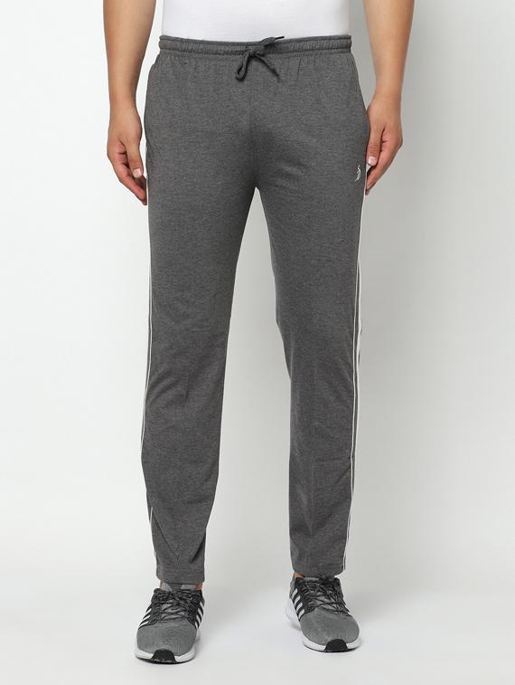 grey side taped full length track pant - 17543429 - Zoom Image - 1