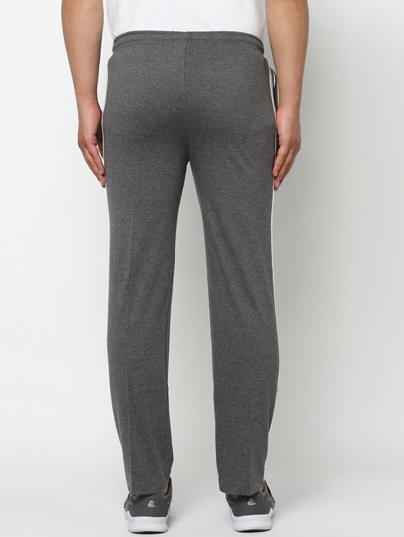 grey side taped full length track pant - 17543429 - Zoom Image - 3