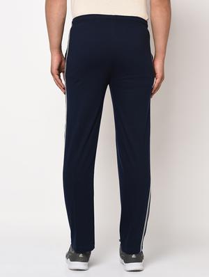 navy blue side striped full length track pant - 17543431 - Standard Image - 3