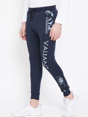 navy blue printed jogger - 17543434 - Standard Image - 2