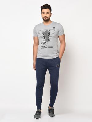 navy blue solid jogger - 17543436 - Standard Image - 4
