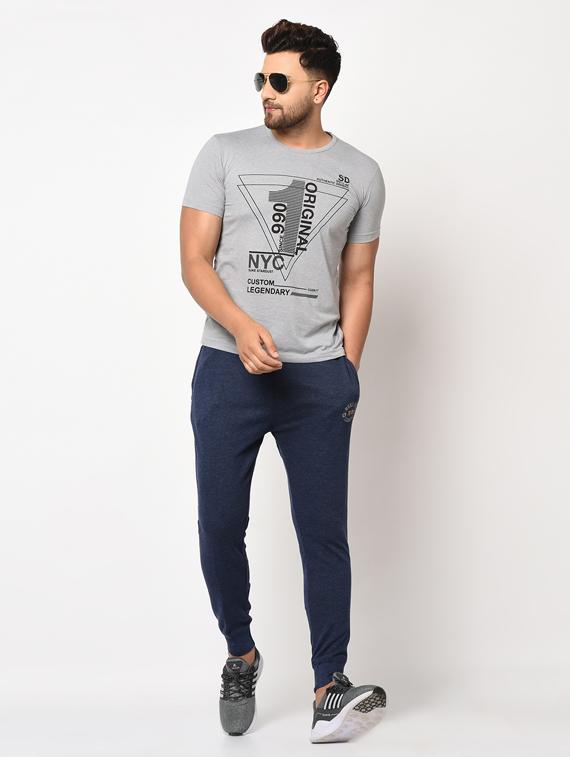 navy blue solid jogger - 17543441 - Zoom Image - 4