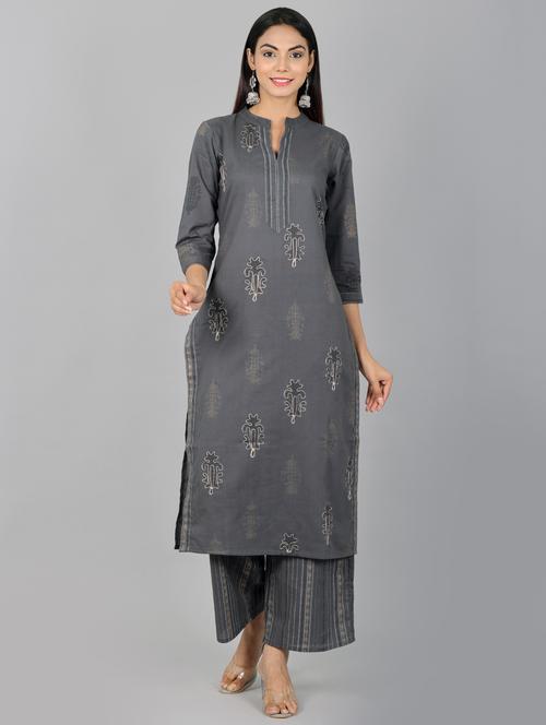 embroidered kurta palazzo set - 17543447 - Standard Image - 1