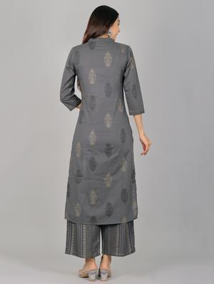 embroidered kurta palazzo set - 17543447 - Standard Image - 2