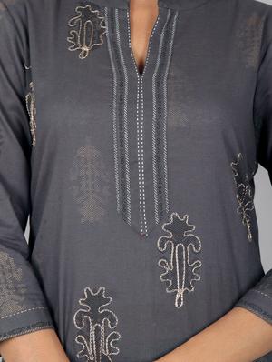 embroidered kurta palazzo set - 17543447 - Standard Image - 3