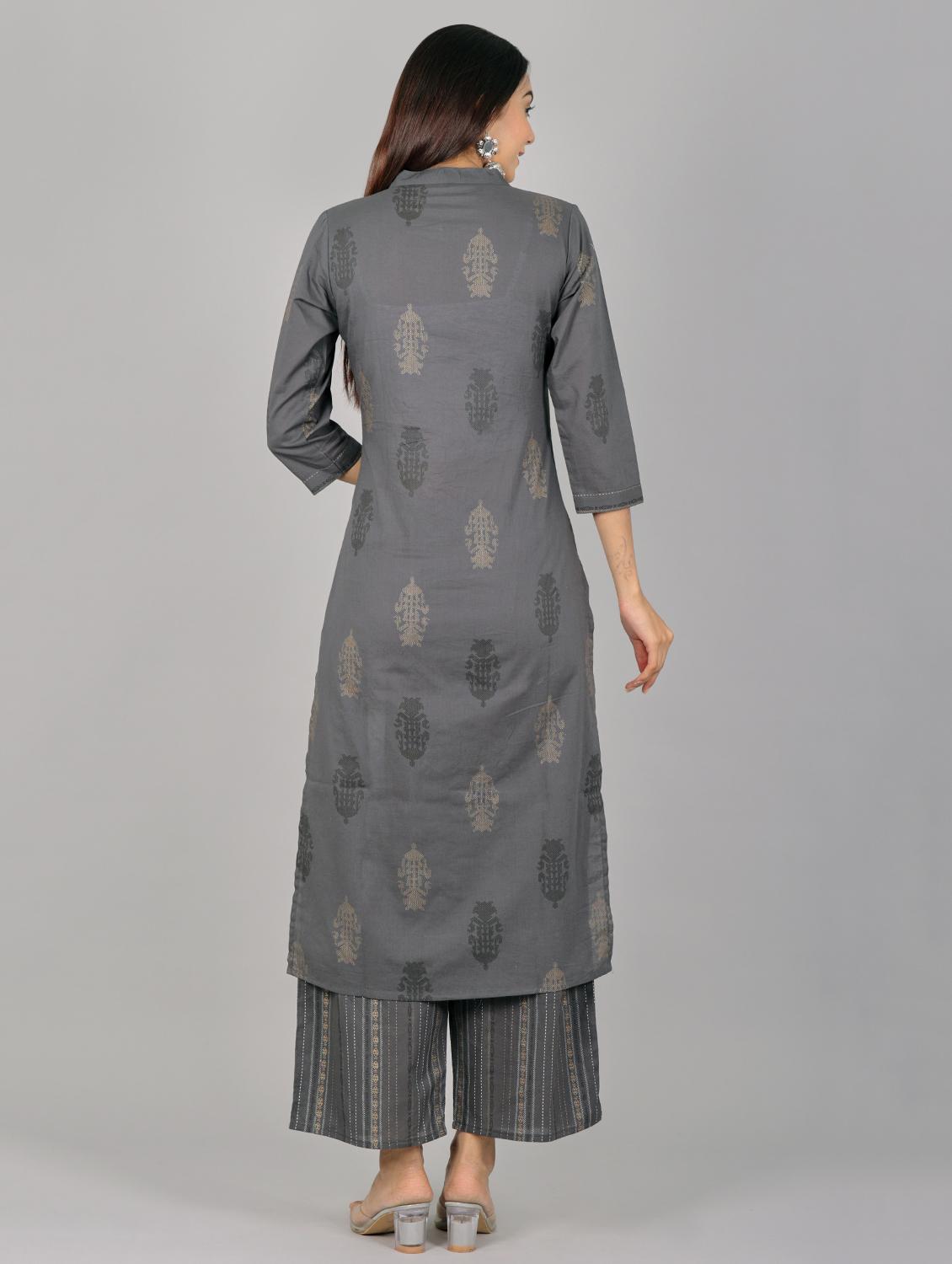 embroidered kurta palazzo set - 17543447 - Zoom Image - 2