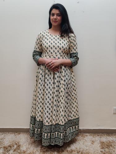 cotton printed anarkali kurta - 17543450 - Very Small Image - 1