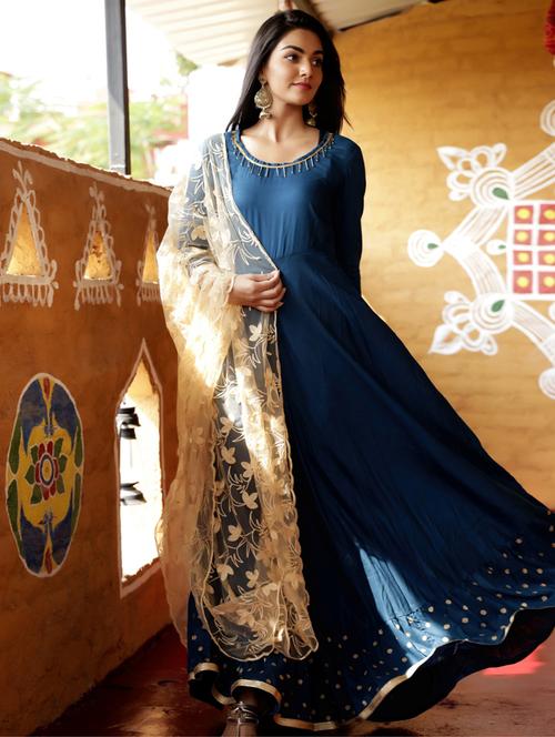 solid flared kurta - 17543544 - Standard Image - 1