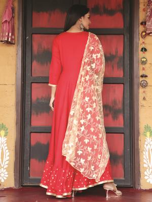 solid flared kurta - 17543545 - Standard Image - 3