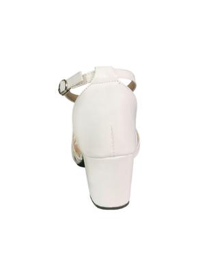 white synthetic back strap sandals - 17543564 - Standard Image - 3