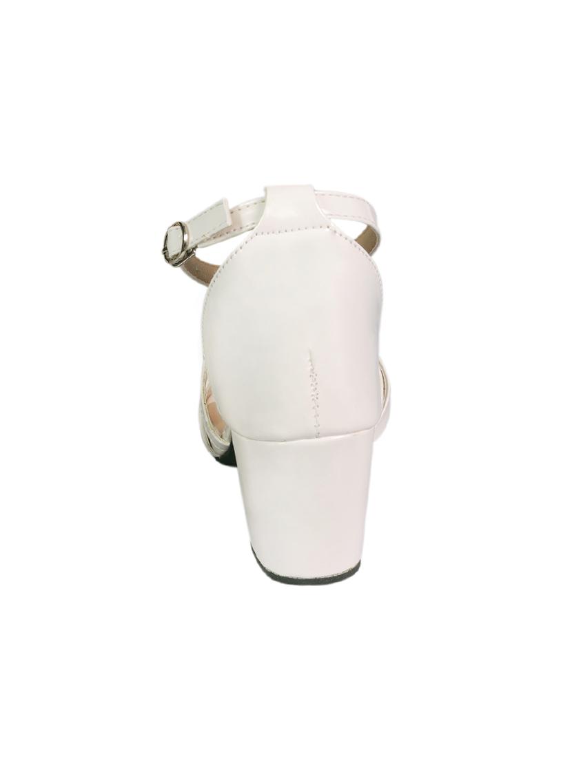 white synthetic back strap sandals - 17543564 - Zoom Image - 3