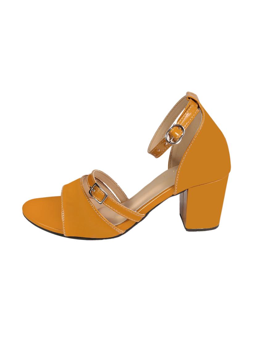 yellow synthetic back strap sandals - 17543565 - Zoom Image - 2