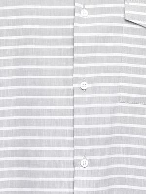 grey striped casual shirt - 17543568 - Standard Image - 5