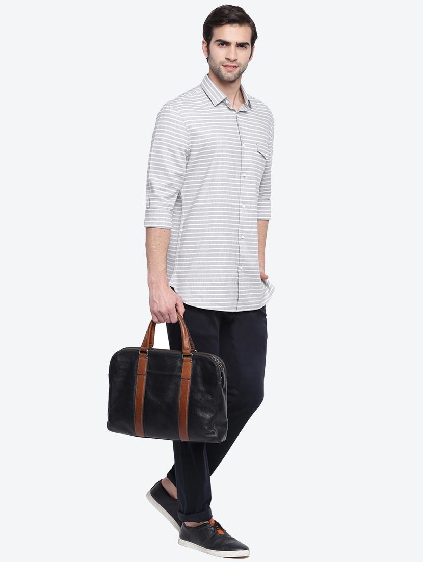 grey striped casual shirt - 17543568 - Zoom Image - 4