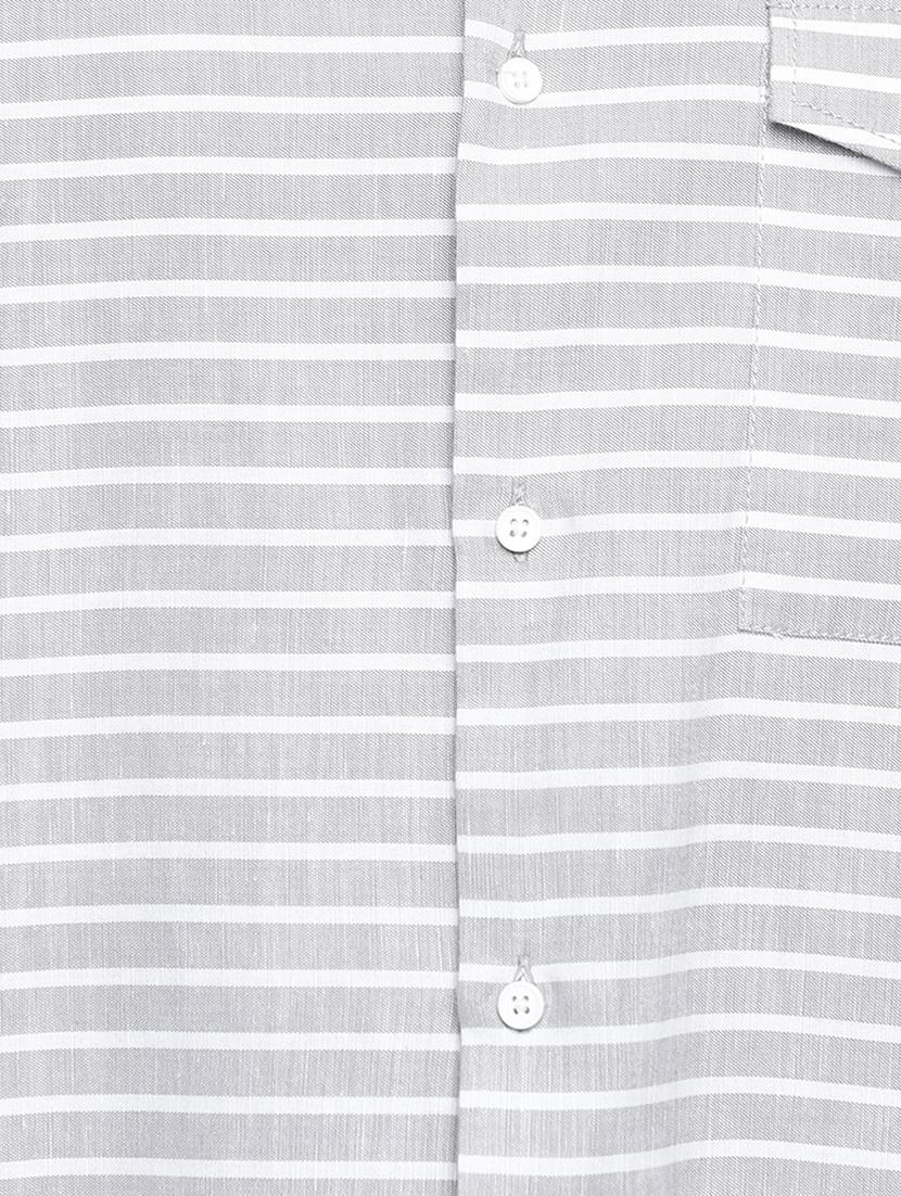 grey striped casual shirt - 17543568 - Zoom Image - 5