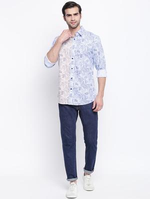 floral striped casual shirt - 17543570 - Standard Image - 4