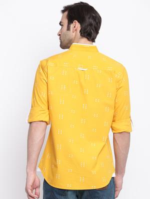 yellow printed casual shirt - 17543574 - Standard Image - 3