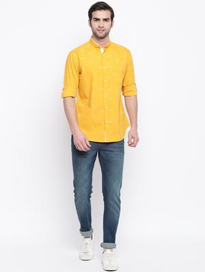 yellow printed casual shirt - 17543574 - Standard Image - 4