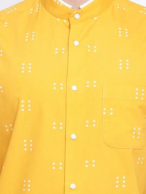 yellow printed casual shirt - 17543574 - Standard Image - 5