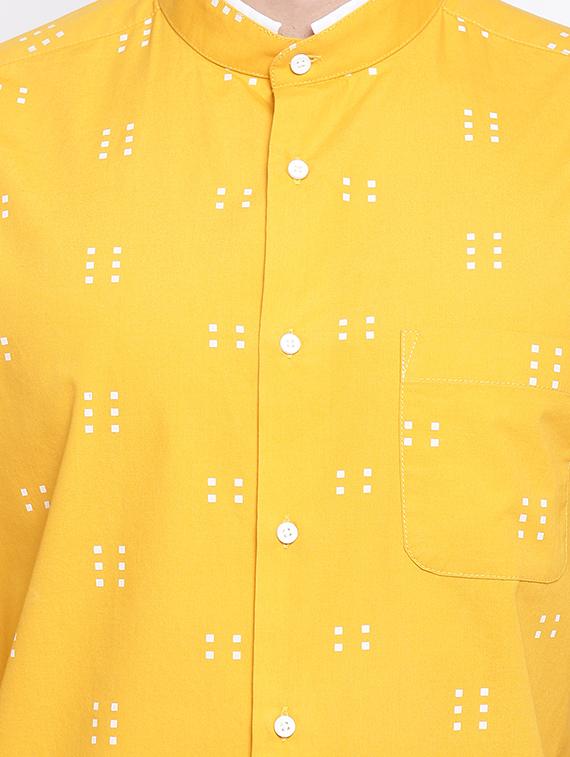 yellow printed casual shirt - 17543574 - Zoom Image - 5