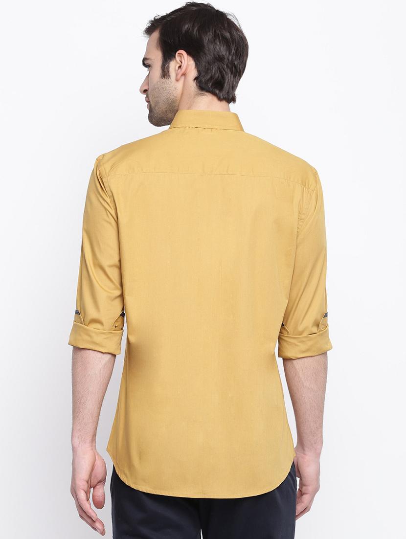 yellow solid casual shirt - 17543596 - Zoom Image - 3