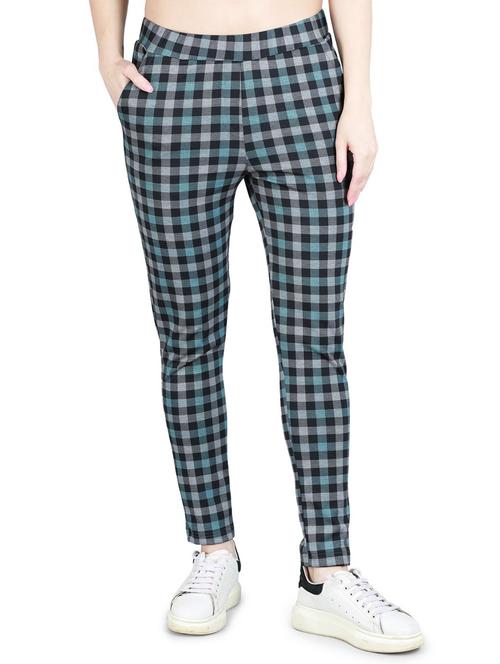 mid rise checkered jeggings - 17543607 - Standard Image - 1