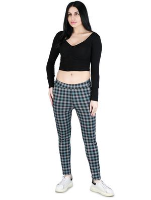 mid rise checkered jeggings - 17543607 - Standard Image - 4