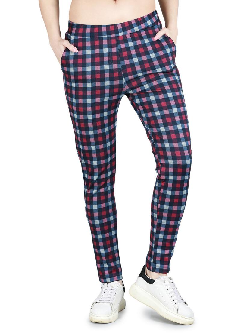mid rise checkered jeggings - 17543608 - Zoom Image - 1