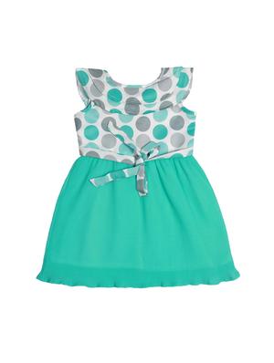 green polyester frock - 17543620 - Standard Image - 2