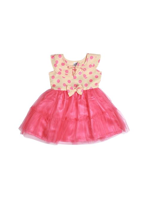 pink polyester frock - 17543621 - Standard Image - 1