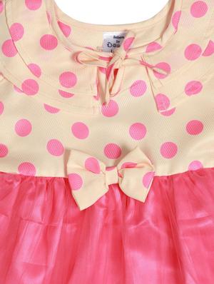pink polyester frock - 17543621 - Standard Image - 3