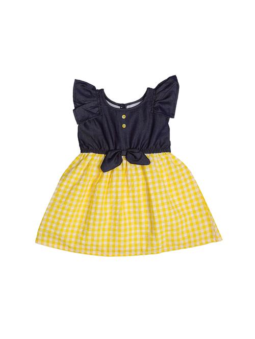 yellow net frock - 17543623 - Standard Image - 1