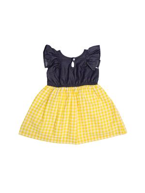 yellow net frock - 17543623 - Standard Image - 2
