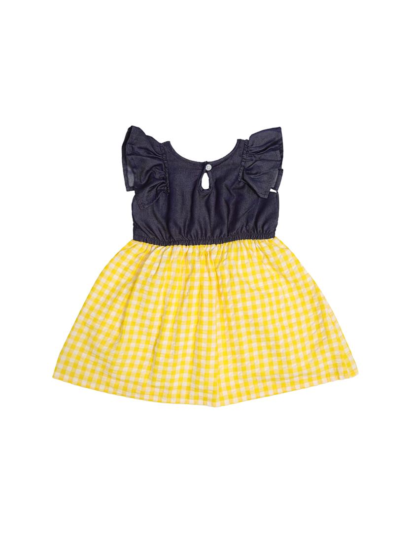 yellow net frock - 17543623 - Zoom Image - 2