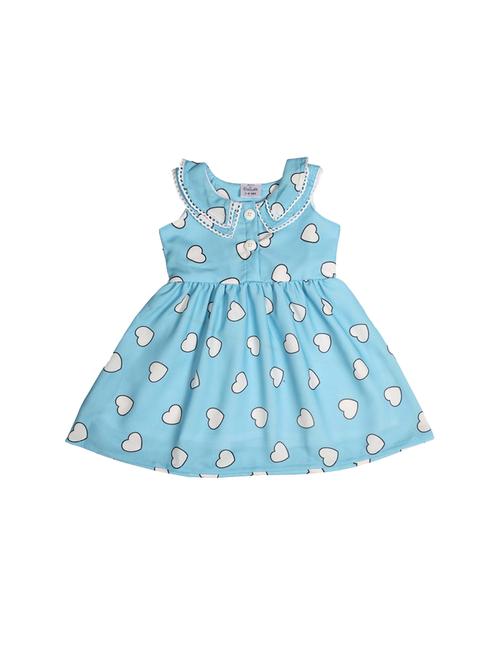blue polyester frock - 17543626 - Standard Image - 1