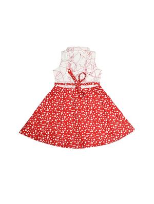 red polyester frock - 17543639 - Standard Image - 2