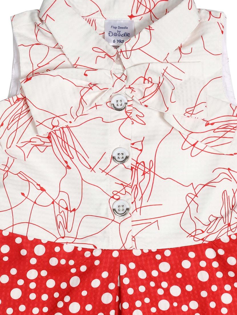 red polyester frock - 17543639 - Zoom Image - 3