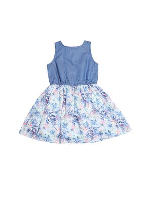 blue crepe frock - 17543643 - Standard Image - 2