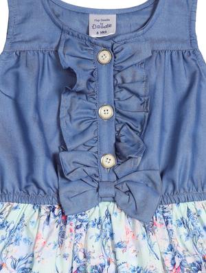blue crepe frock - 17543643 - Standard Image - 3