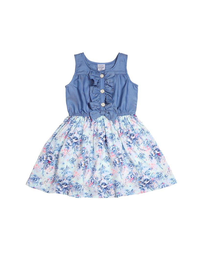 blue crepe frock - 17543643 - Zoom Image - 1