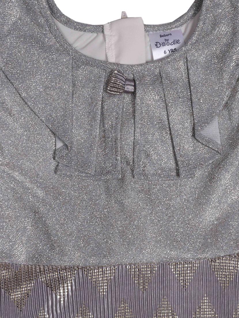 grey polyester frock - 17543644 - Zoom Image - 3