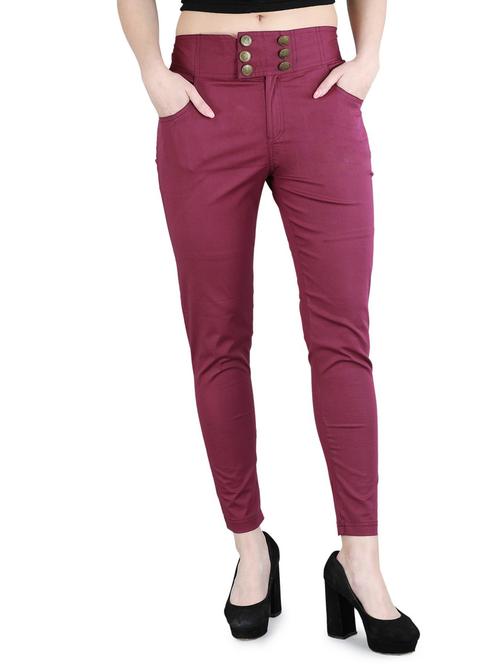 mid rise solid treggings - 17543762 - Standard Image - 1