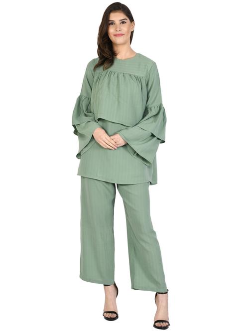 bell sleeved top with trouser set - 17543795 - Very Small Image - 1
