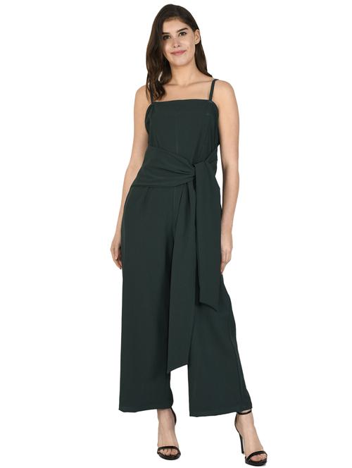 tie front full leg jumpsuit - 17543797 - Standard Image - 1