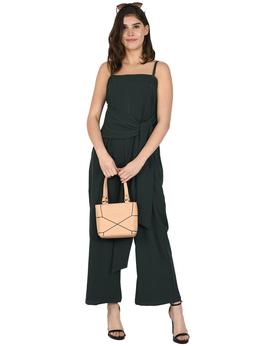 tie front full leg jumpsuit - 17543797 - Zoom Image - 4
