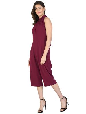 halter neck solid jumpsuit - 17543798 - Standard Image - 2