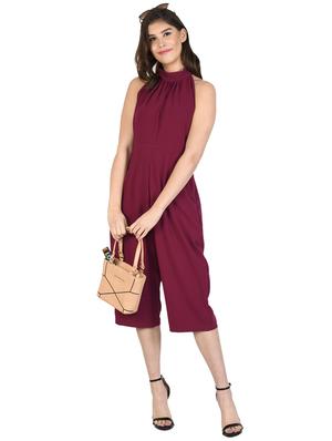 halter neck solid jumpsuit - 17543798 - Standard Image - 4