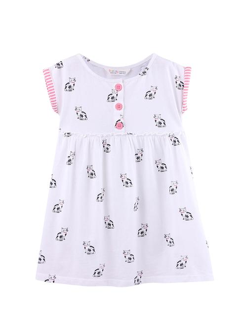 white cotton frock - 17544096 - Standard Image - 1