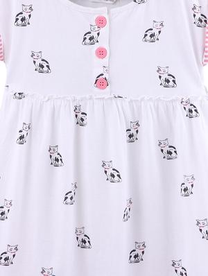 white cotton frock - 17544096 - Standard Image - 3